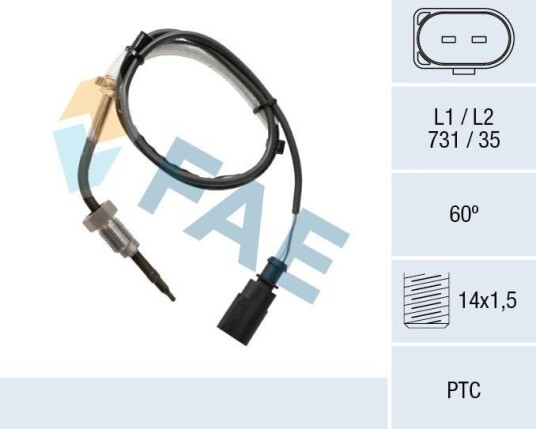 Sensor, eksostemperatur FAE 68056