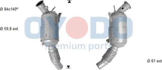 Oyodo 20N0001-OYO Partikkelfilter Oyodo 20N0001-OYO Partikkelfilter