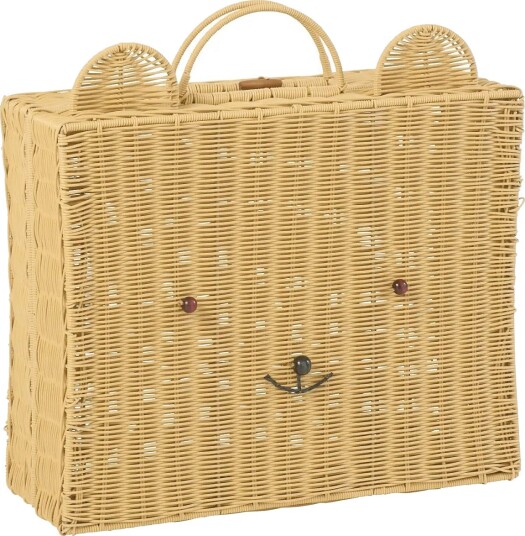 J Line Basket Suitcase Synthetic Natural Large   ONE SIZE