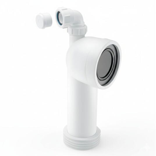 Altech Reservedel Klosettbend 90 Grader Med Ekstra Uttak 110mm