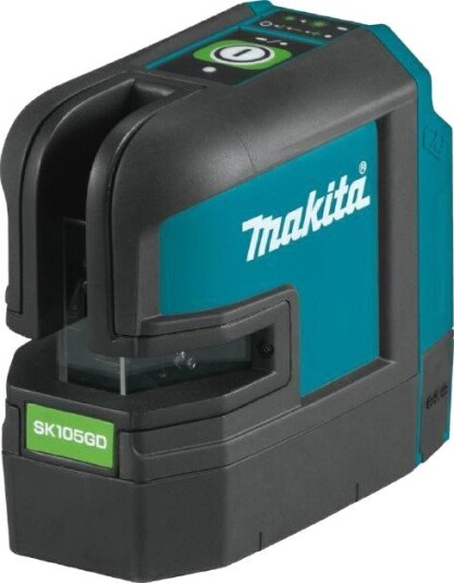 Makita Krysslinjelaser SK105GDZ (Uten Batteri Og Lader) Grønn, 12 v, 35 m
