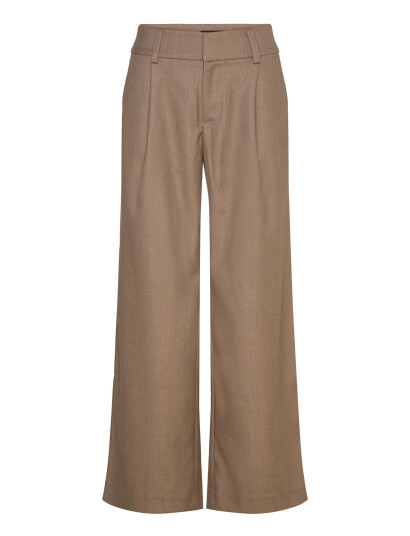 Gina Tricot Low Wide Pleated Trousers   Beige   40
