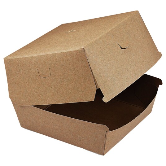 WIMEX Hamburgerboks Hamburgerboks med fettbarriere; 13.5x13.5x10 cm (LxBxH); Brun; 50 Stykk / Forpakning