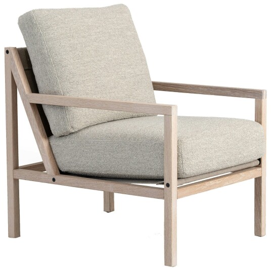 Jonas Ihreborn Seventy Five Wood Lenestol Hvitpigmentert Eik / Bouclé Sand