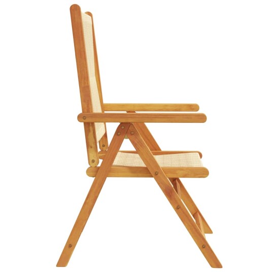  Lenestoler for hage 4 stk beige heltre akasie 3214535
