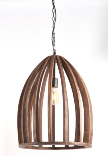 Light & Living Haranka Hengelampe Wood Chocolate-Brown Ø47