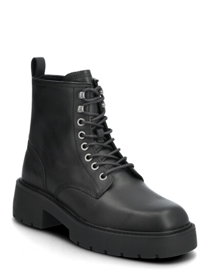 Calvin Klein Chunky Lace Up Zip Boot - Black - 38 Calvin Klein Chunky Lace Up Zip Boot - Black - 38