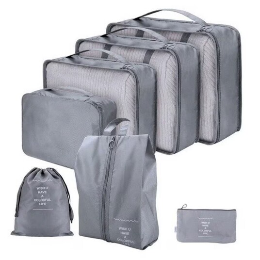 Organizer for Koffert - 7 deler - Reisevesker