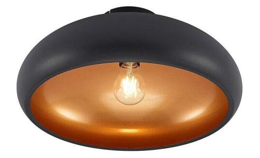 Lindby Metalltaklampe Gerwina, svart og gull Lindby Metalltaklampe Gerwina, svart og gull