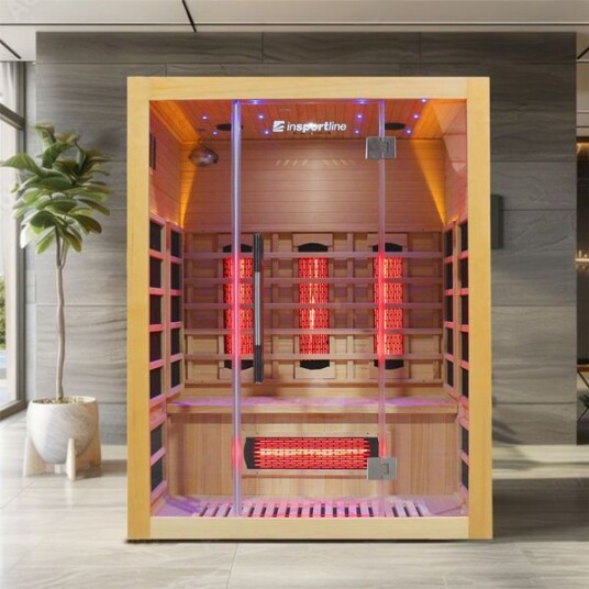 InSPORTline Infrarød Sauna badstue 3 personer Trevirke 300 InSPORTline Infrarød Sauna badstue 3 personer Trevirke 300