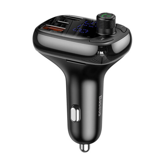 Baseus S-13 Bluetooth FM-sender med USB til bil - Sort