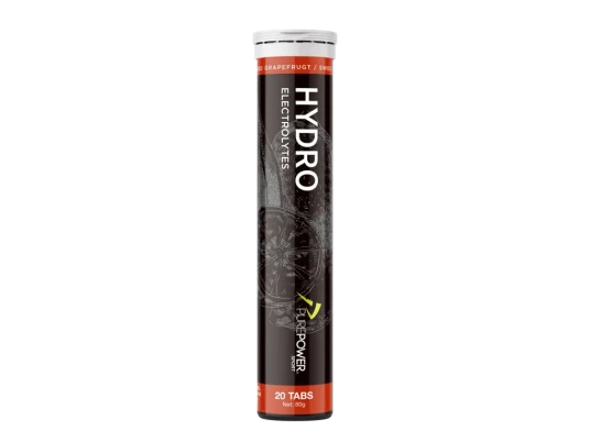 PurePower Hydro brusetabletter med elektrolytter søt drue 20 x 4 g PurePower Hydro brusetabletter med elektrolytter søt drue 20 x 4 g