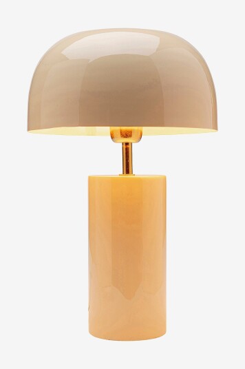 KARE Design   Bordlampe Loungy Ecru Hvit 38cm Brun