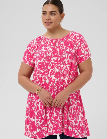 Kaffe Curve Kcvilana Ami Tunic - Pink - 44 Kaffe Curve Kcvilana Ami Tunic - Pink - 44
