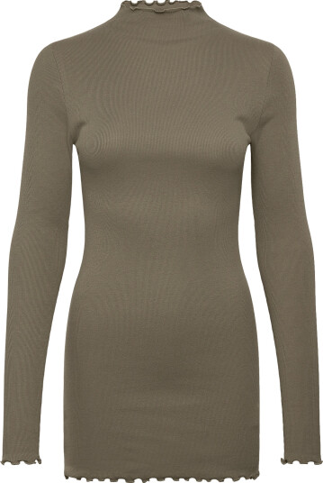 Organic Basics | Core Rib Mock Neck Long Sleeve Dress | S