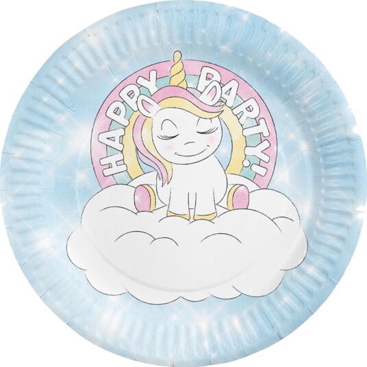 Globos Europe Papptallerkener Unicorn 8-pakning 7190