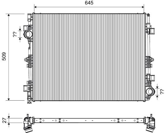 VALEO 701698 Radiator, motorkjøling