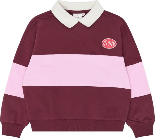 The New Tnvaniza Os Polo Sweatshirt Burgundy 122/128