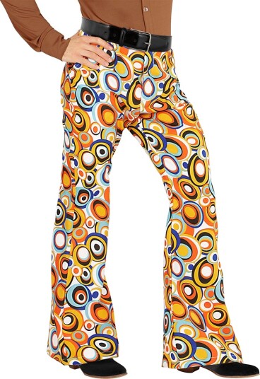 70 Talls Disco Bobler Kostymebukse til Herre Strl 2XL