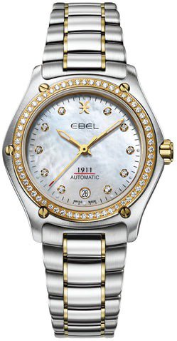 Ebel 1911 Dameklokke 1216639 Hvit/18 karat gult gull Ø30 mm