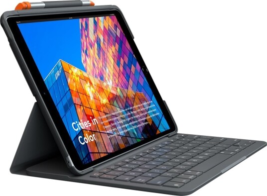 Logitech Slim Folio Bluetooth Tastaturdeksel for iPad 10.2" (7. og 8. gen) - Nordisk - Grå