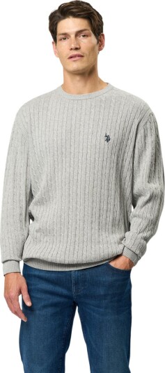 U.S. Polo Assn. Mads Reg Cot Uspa M Knit - Grey - M