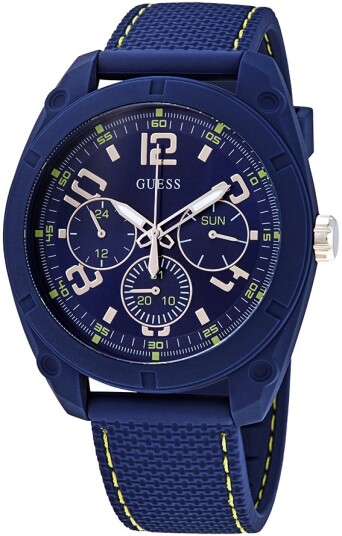 Guess Herreklokke W1256G3 Blå/Gummi Ø46 mm Guess Herreklokke W1256G3 Blå/Gummi Ø46 mm