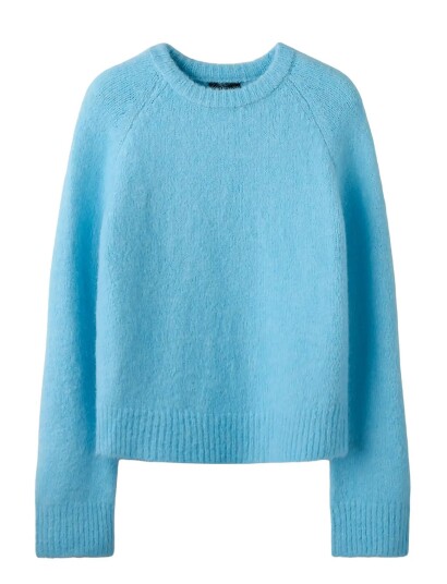 LMTD Nlfbullo Ls Short Knit   Blue   134 140