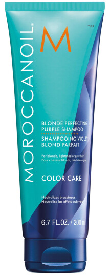 Moroccanoil 200 ml Blonde Perfecting Purple Shampoo for Bleket Hår