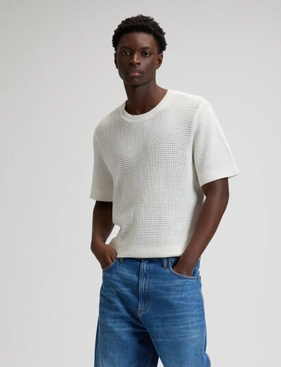 Lee Jeans Crochet T Cream S x 00