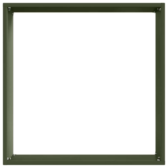vidaXL Gjerdekant 6 pcs Olivengrønn 40 x 40 x 13 cm Stål