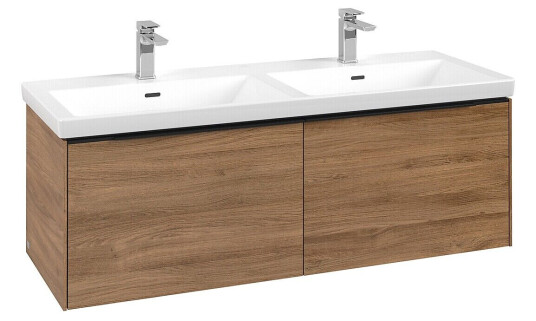 Villeroy & Boch  Subway 3.0 Servantskap m/2 skuffer 1272x429x478 mm Kansas Eik