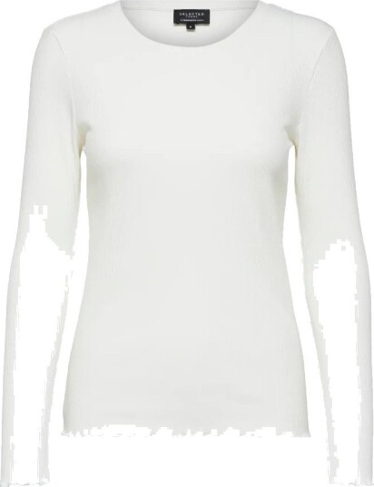 Selected Slfanna Ls Crew Neck Tee S Noos - White - XL