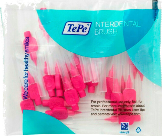 25 stk. TePe Original Gap Brushes ROSA ISO 0 - 0,4 mm.