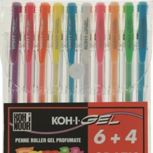 Koh-I-Noor Nagp10p, Gelépenn Med Hette, Blå, Grønn, Oransje, Rosa, Rød, Fiolett, Hvit, Gult, Gjennomsiktig, 0,8 Mm, 10 Stykker Koh-I-Noor Nagp10p, Gelépenn Med Hette, Blå, Grønn, Oransje, Rosa, Rød, Fiolett, Hvit, Gult, Gjennomsiktig, 0,8 Mm, 10 Stykker