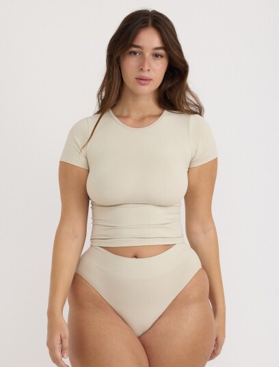 Organic Basics Smooth Tee Cream S Organic Basics Smooth Tee Cream S