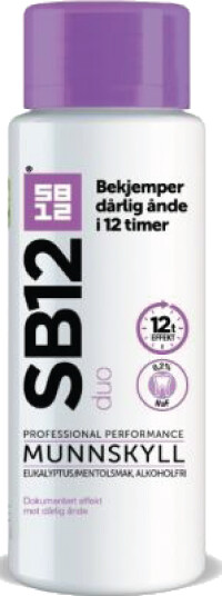 SB12 Duo Munnskyll Eukalyptus/mentol 500 ml SB12 Duo Munnskyll Eukalyptus/mentol 500 ml