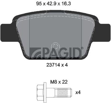 PAGID T5165N Bremseklosser PAGID T5165N Bremseklosser