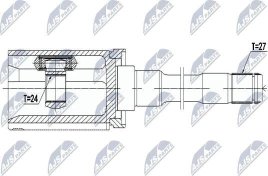 Nty Drivknute drivaksel NTY NPW BM 062