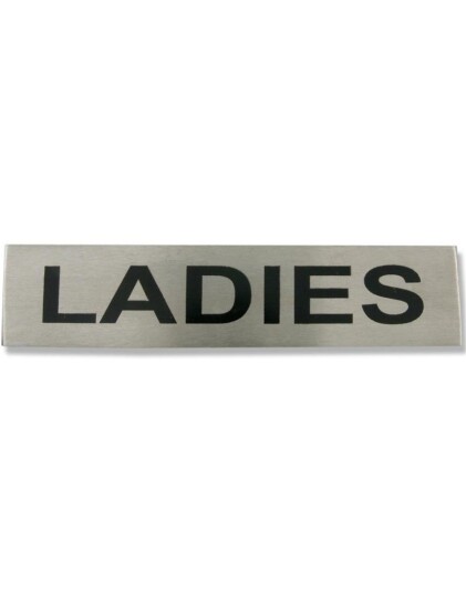 Ladies 16x3 cm Rustfritt Metallskilt