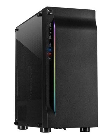 Inter-Tech A-3411 Creek ATX PC-kabinett med RGB Belysning - Svart