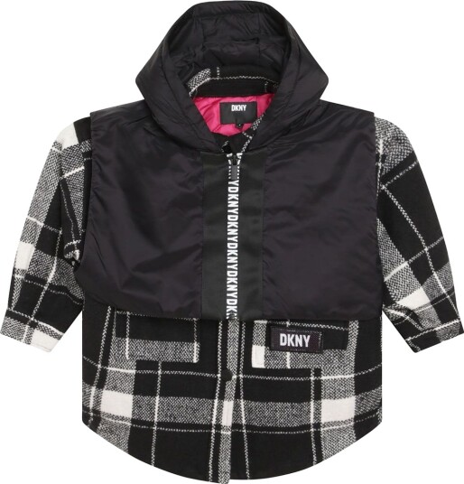 DKNY Frakk Svart/Hvit Rutet m. Vest DKNY 14 år (164) Overgangsjakke DKNY Frakk Svart/Hvit Rutet m. Vest DKNY 14 år (164) Overgangsjakke