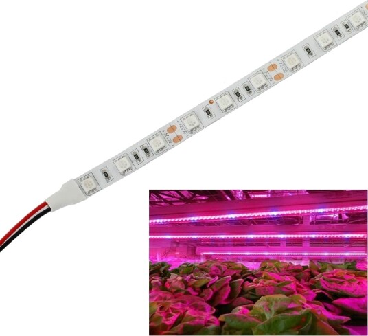 Ledlife 9,6W/m vanntett vekst LED strip   5m 60 LED per meter IP65