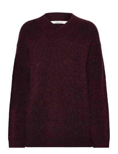 Selected Slfsia Ras Ls Knit Long V-Neck Noos - Burgundy - XS Selected Slfsia Ras Ls Knit Long V-Neck Noos - Burgundy - XS