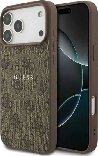 GUESS 4G Ring Classic Logo MagSafe Case for iPhone 17 Pro Max - Brown