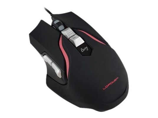 Lc Power M715b - Mus - Optisk - 7 Knapper - Kablet - Usb - Svart, Sølv Lc Power M715b - Mus - Optisk - 7 Knapper - Kablet - Usb - Svart, Sølv