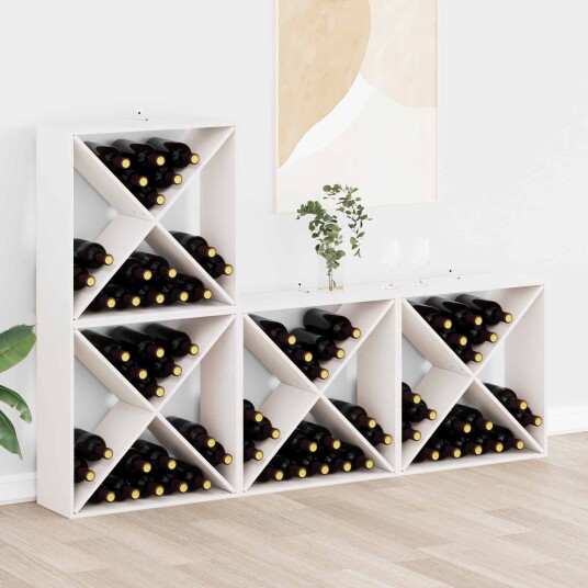 vidaXL Vinhylle 4 pcs Hvit 62 x 25 x 62 cm Massiv furu