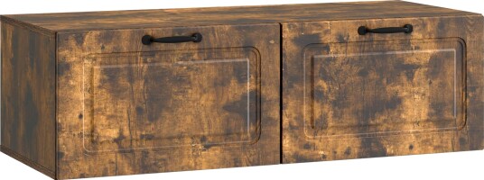 Vegghengt TV skap Røkt Eik 98 x 41 x 30 cm Konstruert tre Vegghengt TV skap Røkt Eik 98 x 41 x 30 cm Konstruert tre