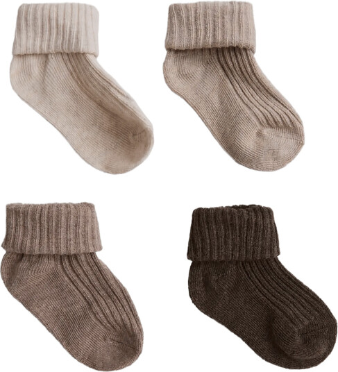 Mango Ribbed Socks Pack Beige 1 6M