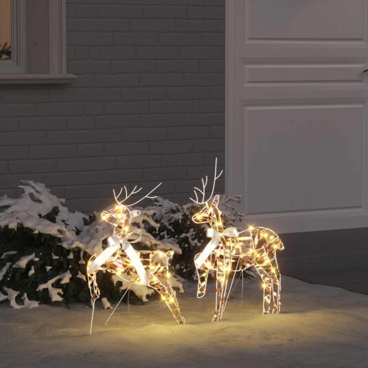 LED Reinsdyr med 40 LED 2 pcs Varmhvit 44 x 18 x 65.5 cm PET LED Reinsdyr med 40 LED 2 pcs Varmhvit 44 x 18 x 65.5 cm PET